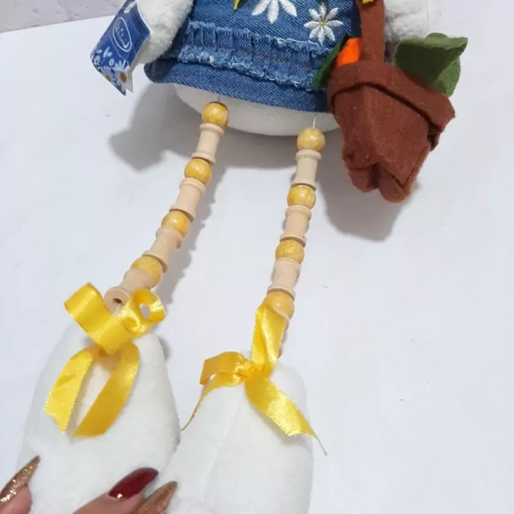 عروسک خرگوش پا چوبی تگ دار خارجی