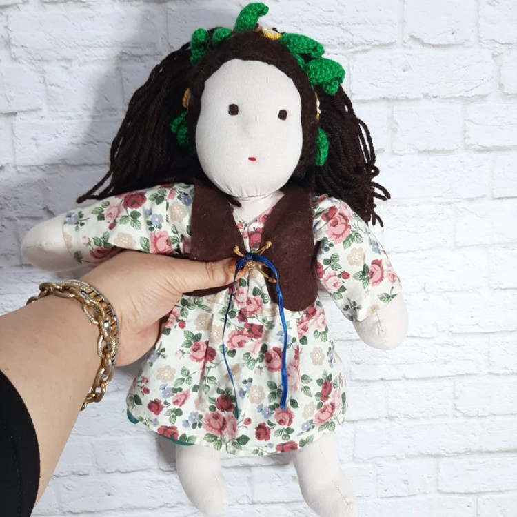 عروسک دستدوز تایلندی.عروسک پارچه ای فوق العاده خاص و زیبا.دستساز،قابل شستشو.یک کار خاص و کلکسیونی کمیاب