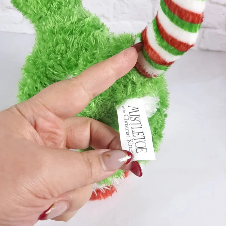 عروسک گربه سبز خارجی