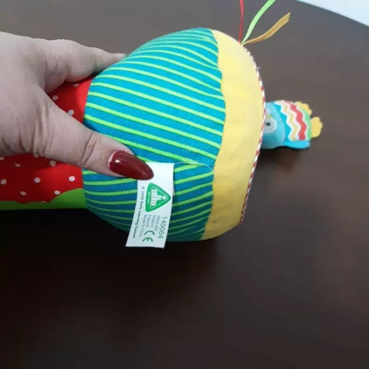 عروسک استوانه پارچه ای جغجغه ای