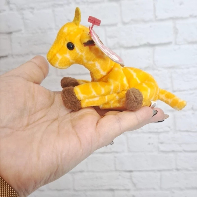 عروسک خارجی زرافه تگدار شنی ty